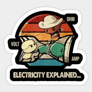 Electricity Explained Vintage Sticker